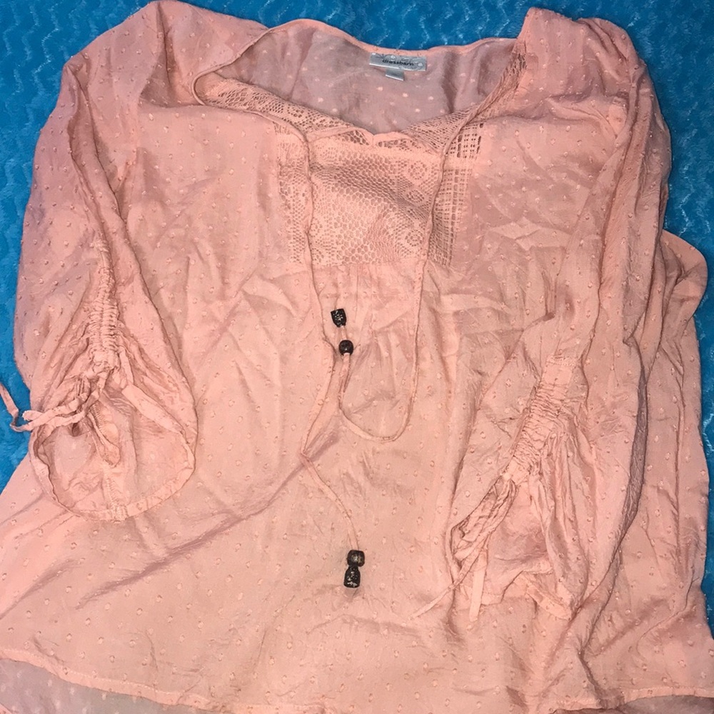 dress barn XL top- peach